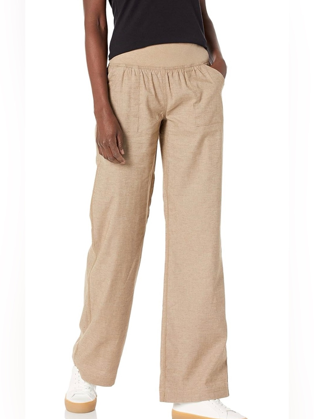 prAna Mantra Hemp Wide-Leg Lounge & Yoga Pants Tan/Beige - Size Large